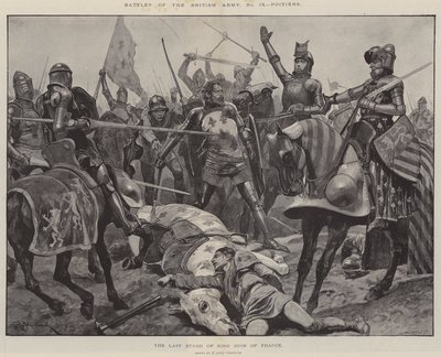 Batallas del ejército británico, Poitiers, la última resistencia del rey Juan de Francia de Richard Caton Woodville junior